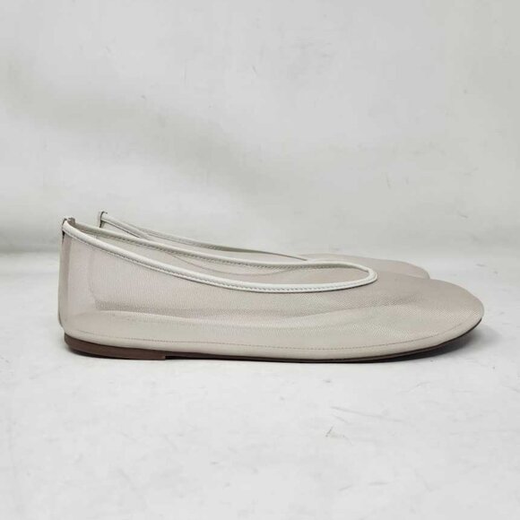 New women's 10 By Anthropologie mesh ballet flats in Cream - Picture 3 of 11